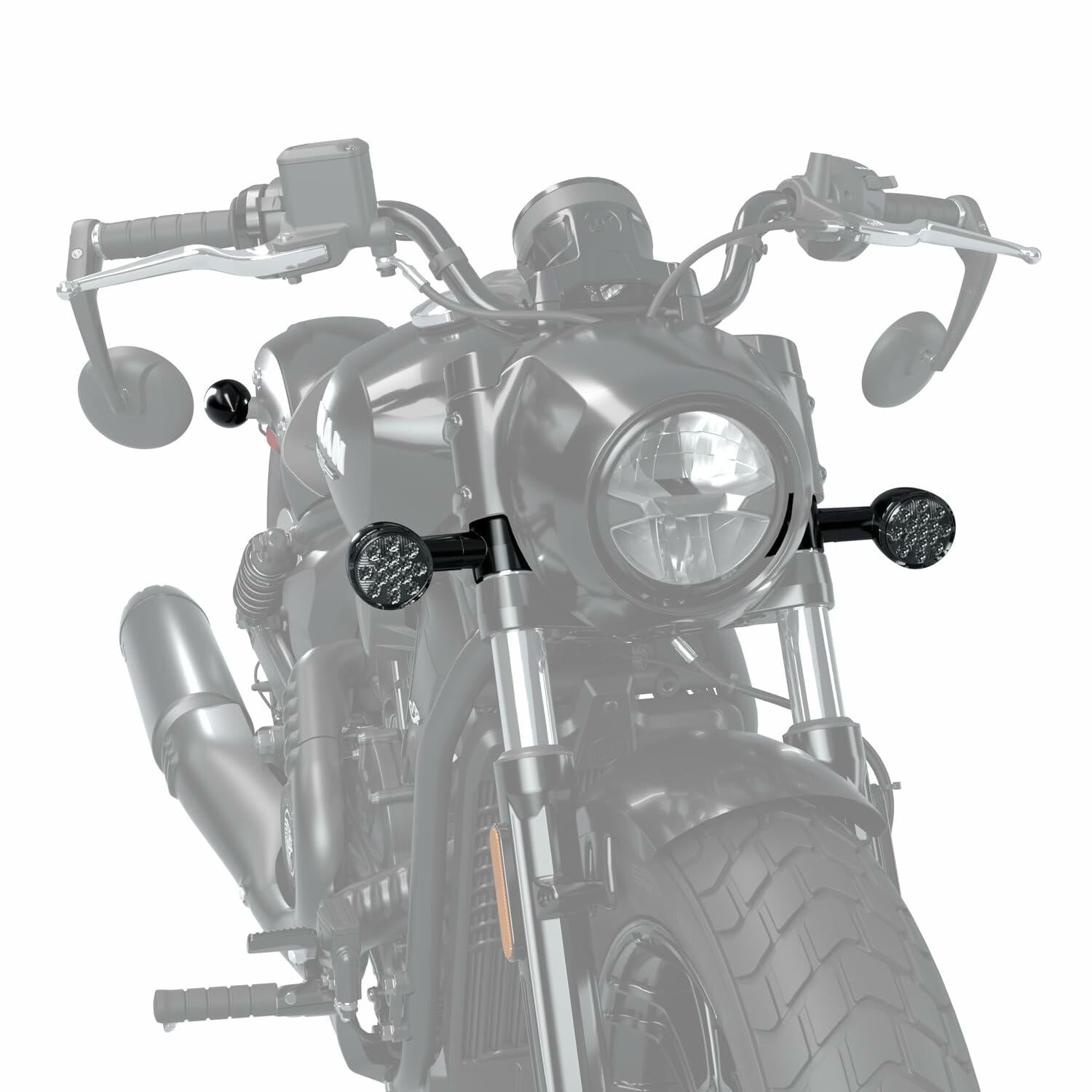 Indian Motorcycle Scout Smoked Turn Signals - 2890297-266