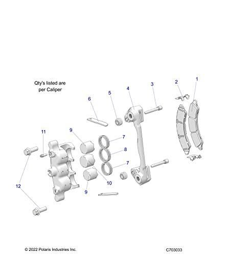 Polaris 5266374 Brake Pad Wear Clip RZR Pro S 4 Sport Turbo Premium Ultimate