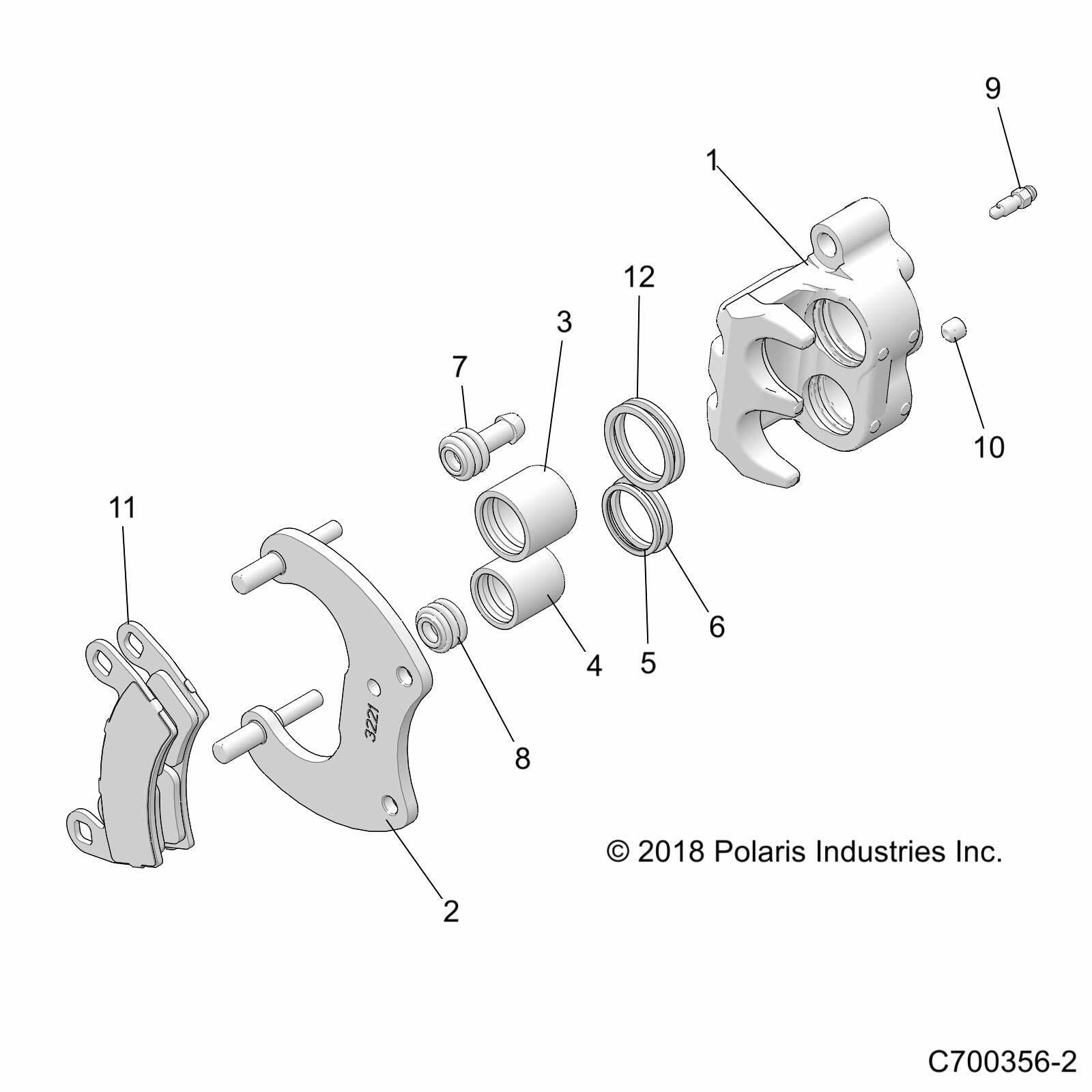 Polaris 1913221 Rear Turbo Caliper Mount RZR Turbo XP EPS Velocity S 4 2019-2021
