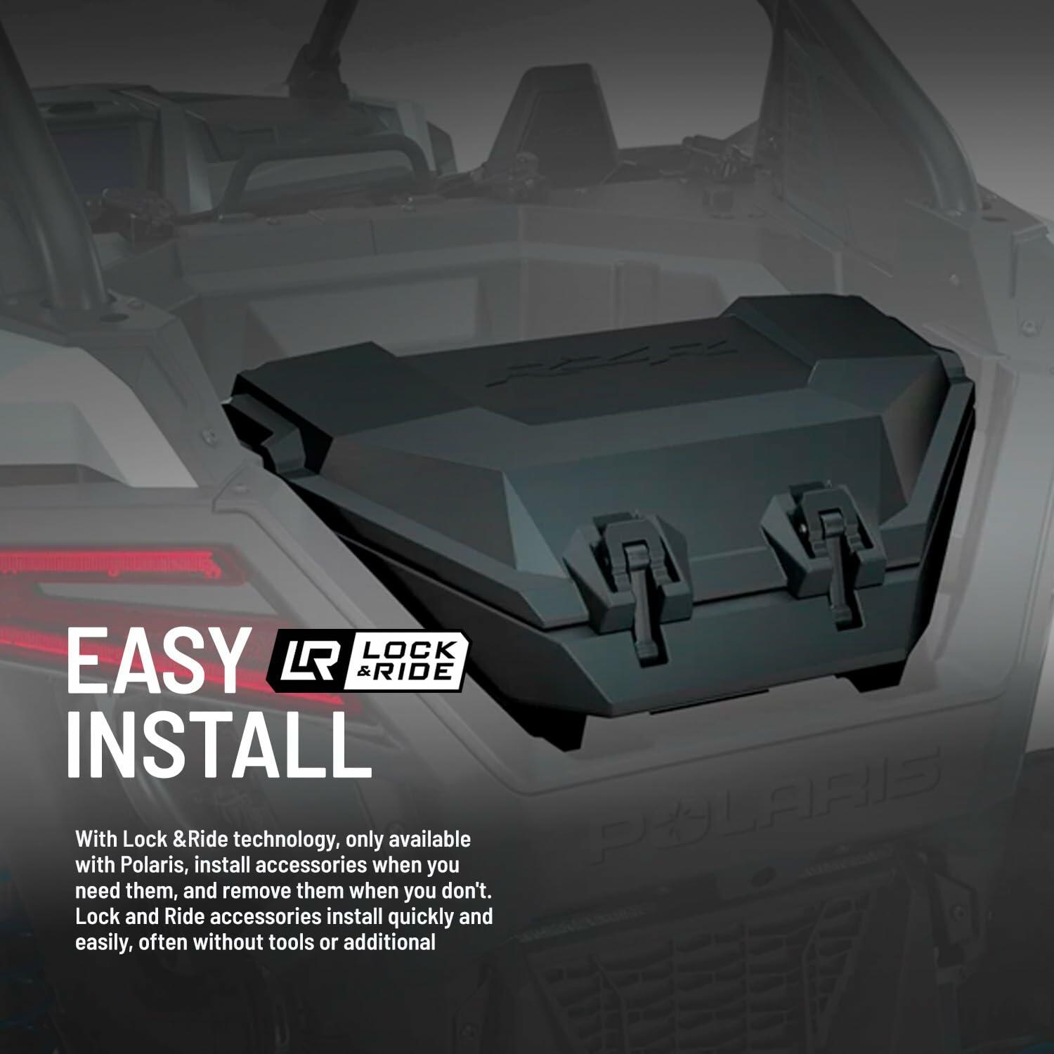 Polaris RZR Lock & Ride 23 Quart Rear Cooler Box  48-Hour Ice Retention Insulated UTV Cooler  Fits RZR Pro R, Pro XP, Pro XP 4, Turbo R Models and More  Locking Lid  OEM Part #2889740