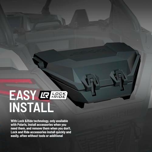 Polaris RZR Lock & Ride 23 Quart Rear Cooler Box  48-Hour Ice Retention Insulated UTV Cooler  Fits RZR Pro R, Pro XP, Pro XP 4, Turbo R Models and More  Locking Lid  OEM Part #2889740