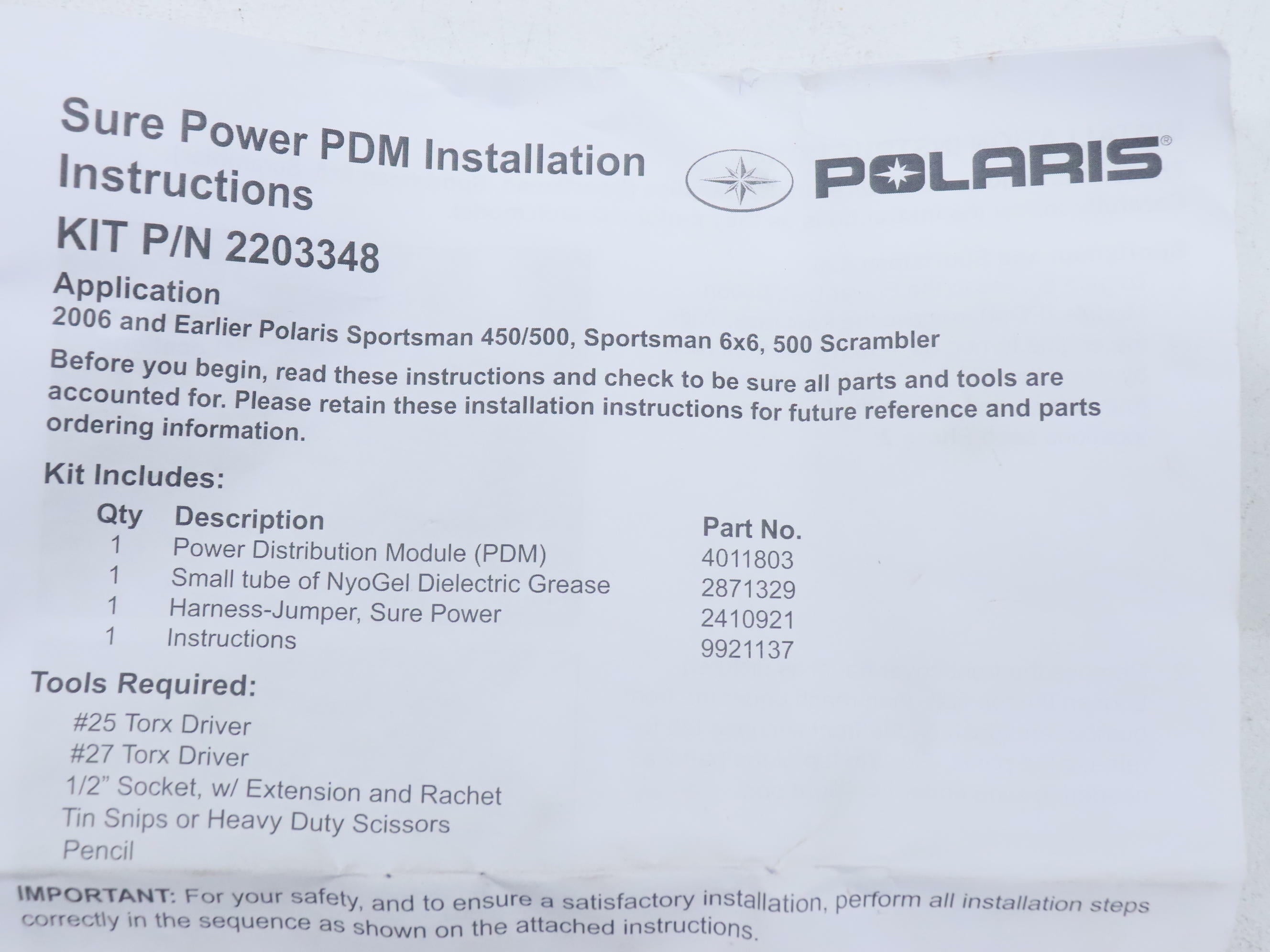 OEM Polaris Superpower ECM Kit 2203348 Sportsman 400 450 500 2004-06 - OPEN BOX