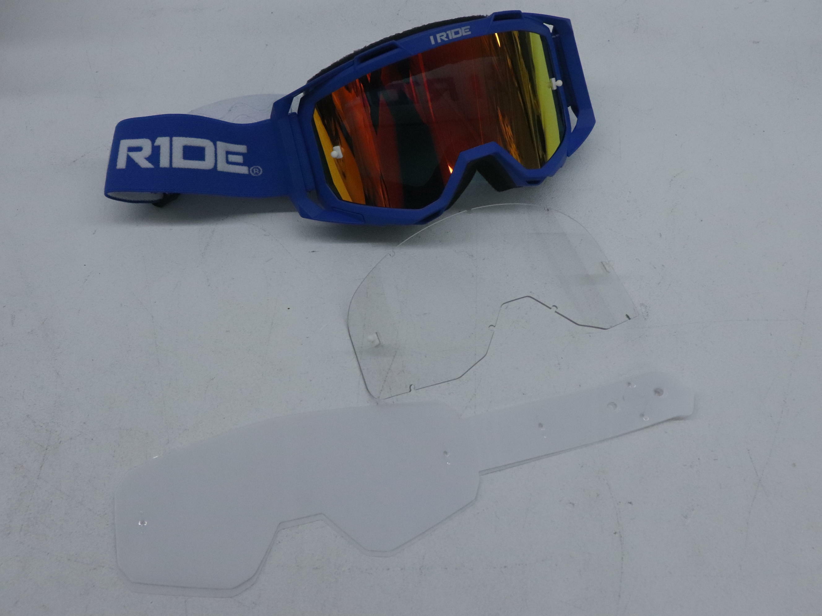 I RIDE Airtime Goggle Blue Frame w/Orange Pop Lens + Clear Lens - OPEN BOX
