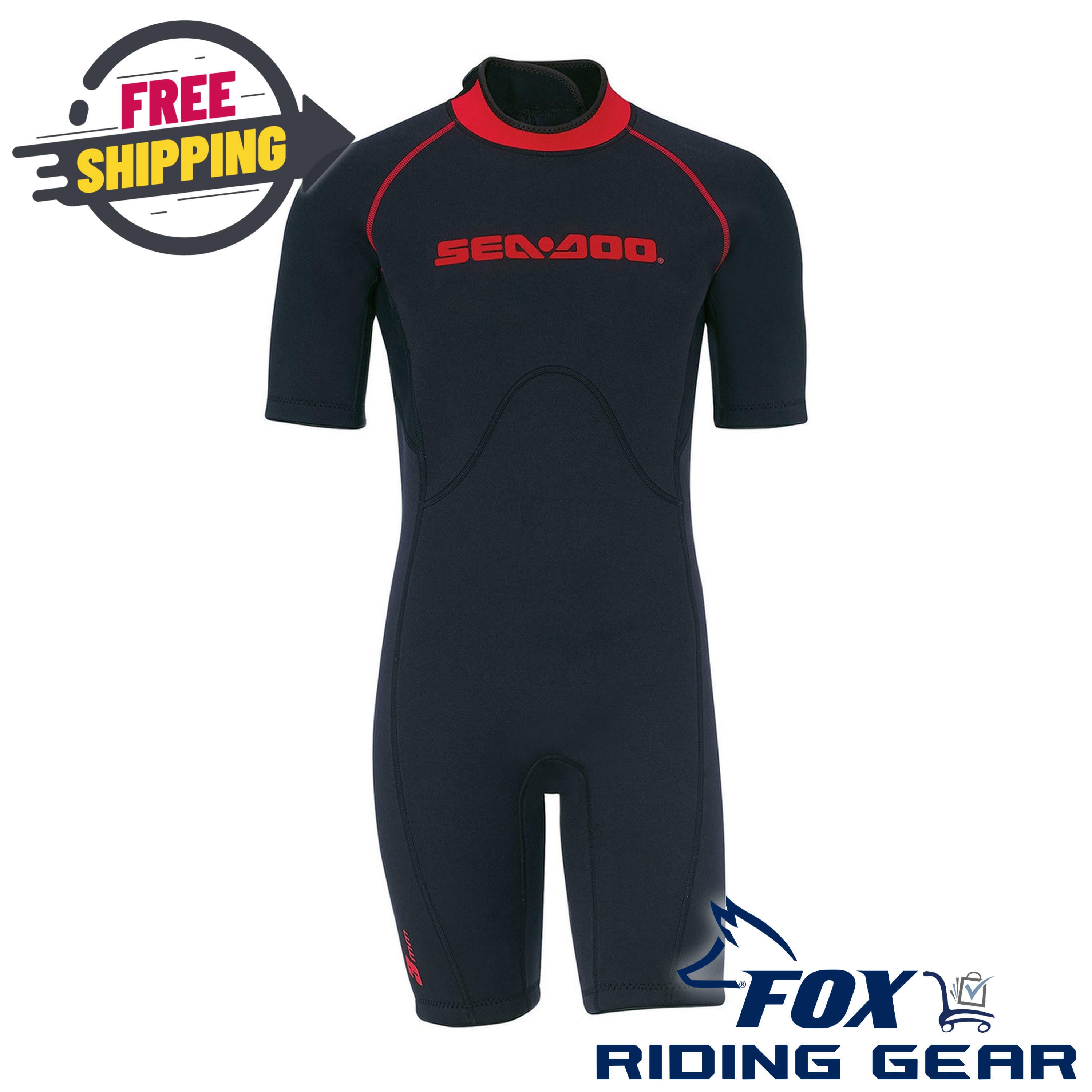 Sea-Doo Escape Shorty Wetsuit Black Red MENS XS - 2867220230 - OPEN BOX