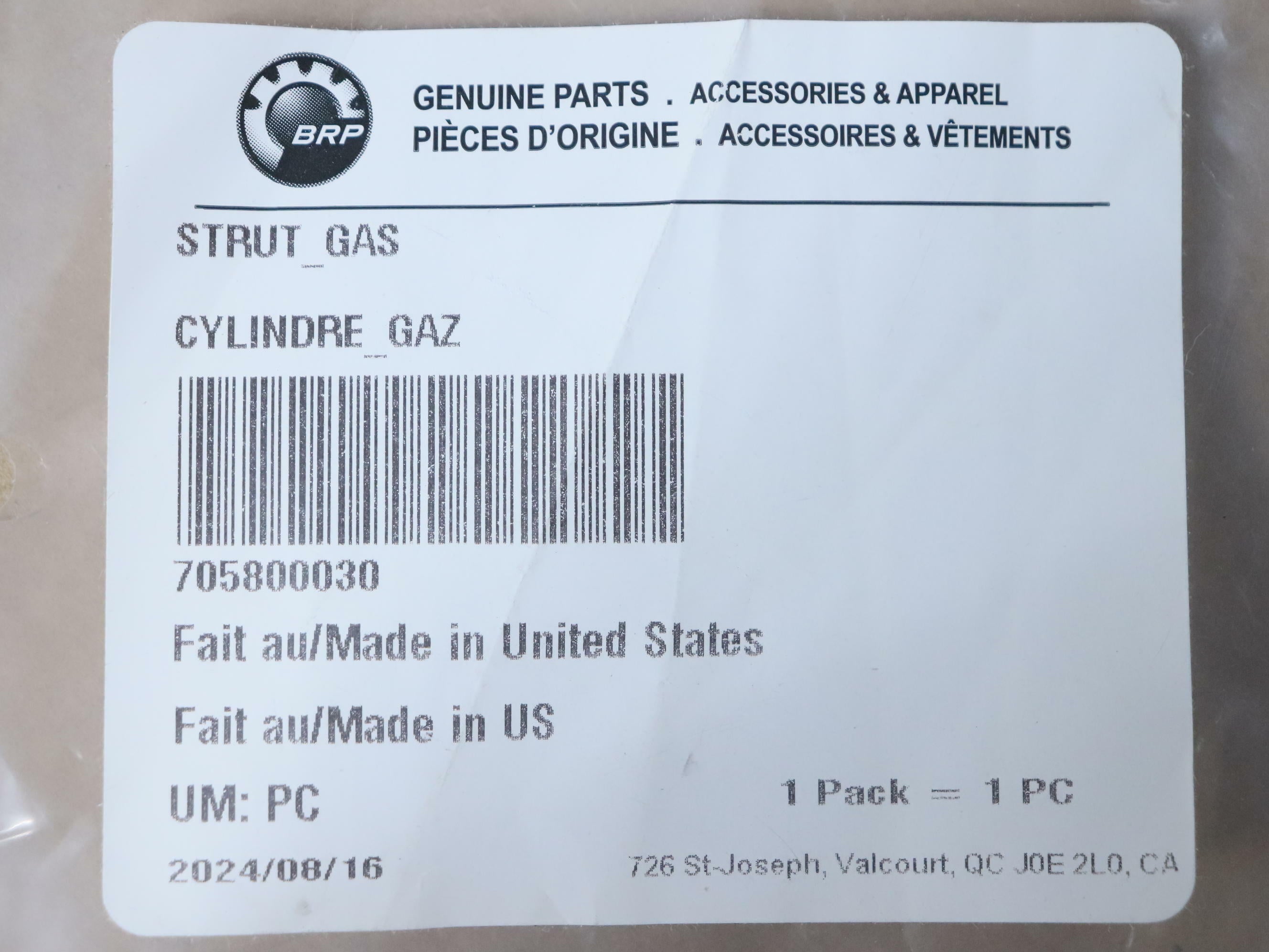 OEM Can-Am Front Window Shock Strut 705800030 Defender HD8 HD10 - OPEN BOX