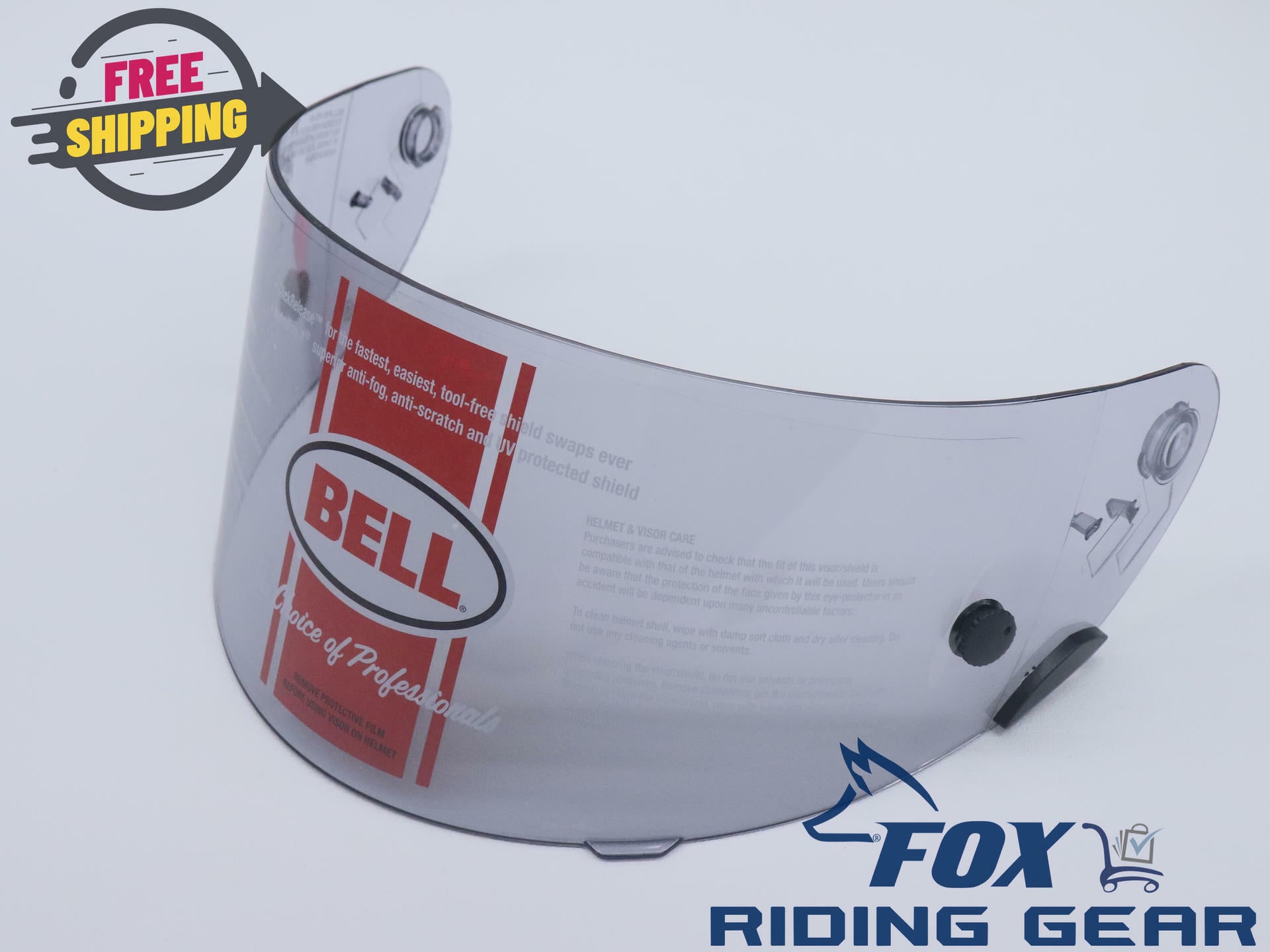 Bell ClickRelease Face Shield Visor Light Smoke RS-1 Vortex Helmet 2010069