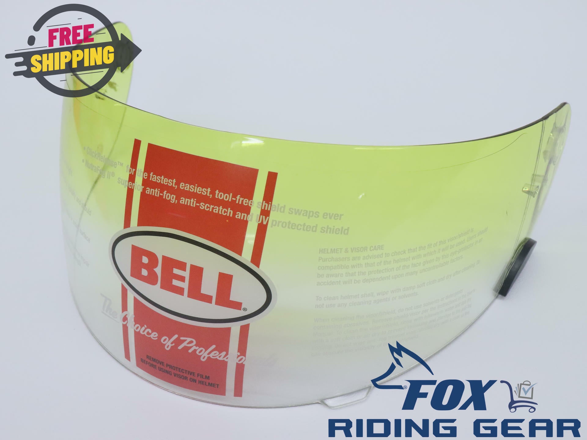 OEM Bell ClickRelease Face Shield Visor - Yellow Gradient - RS-2 Vortex- 2011342