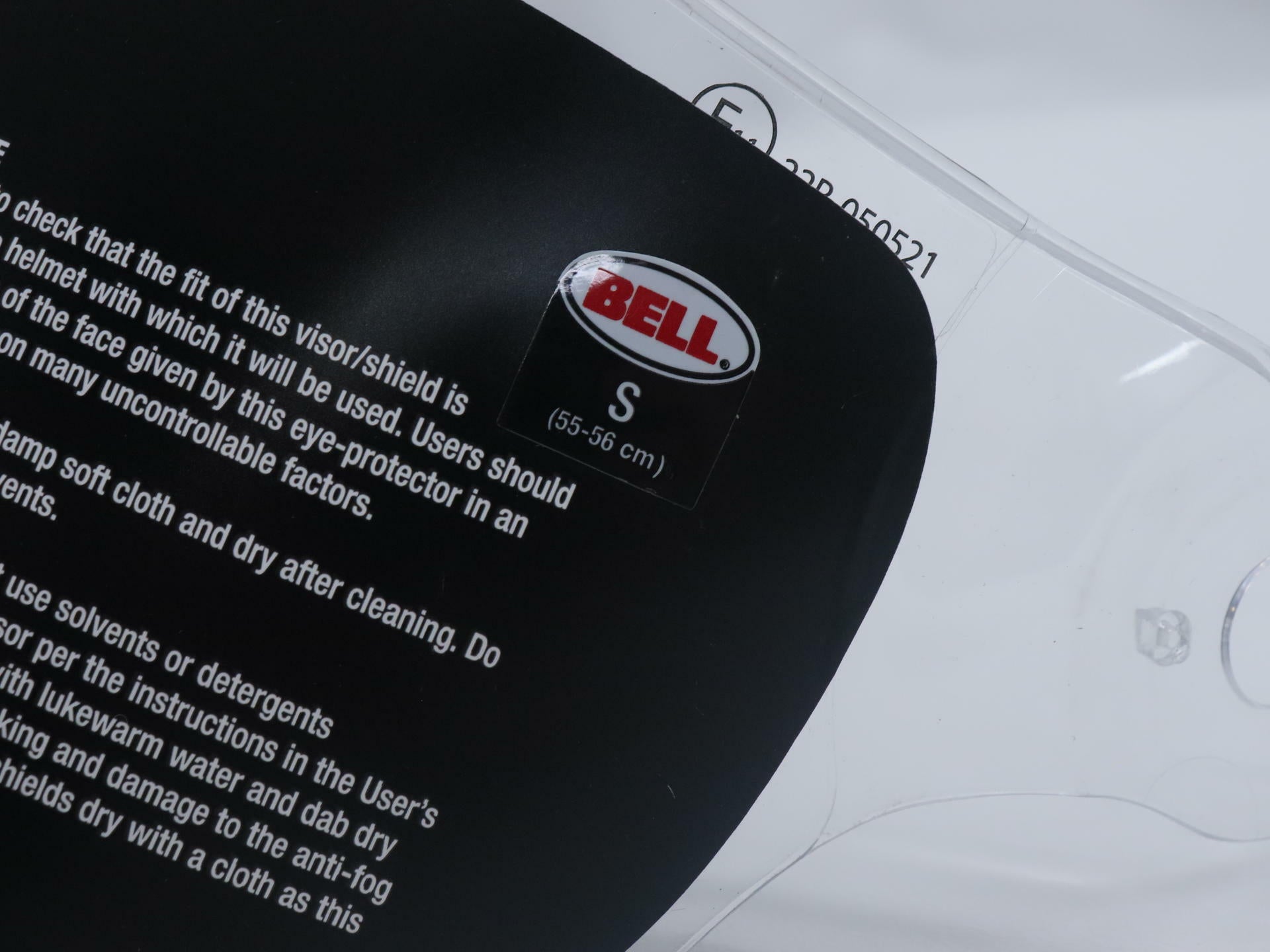 OEM Bell Face Shield Visor BULLITT Flat - CLEAR w/Black Tab - 8013377