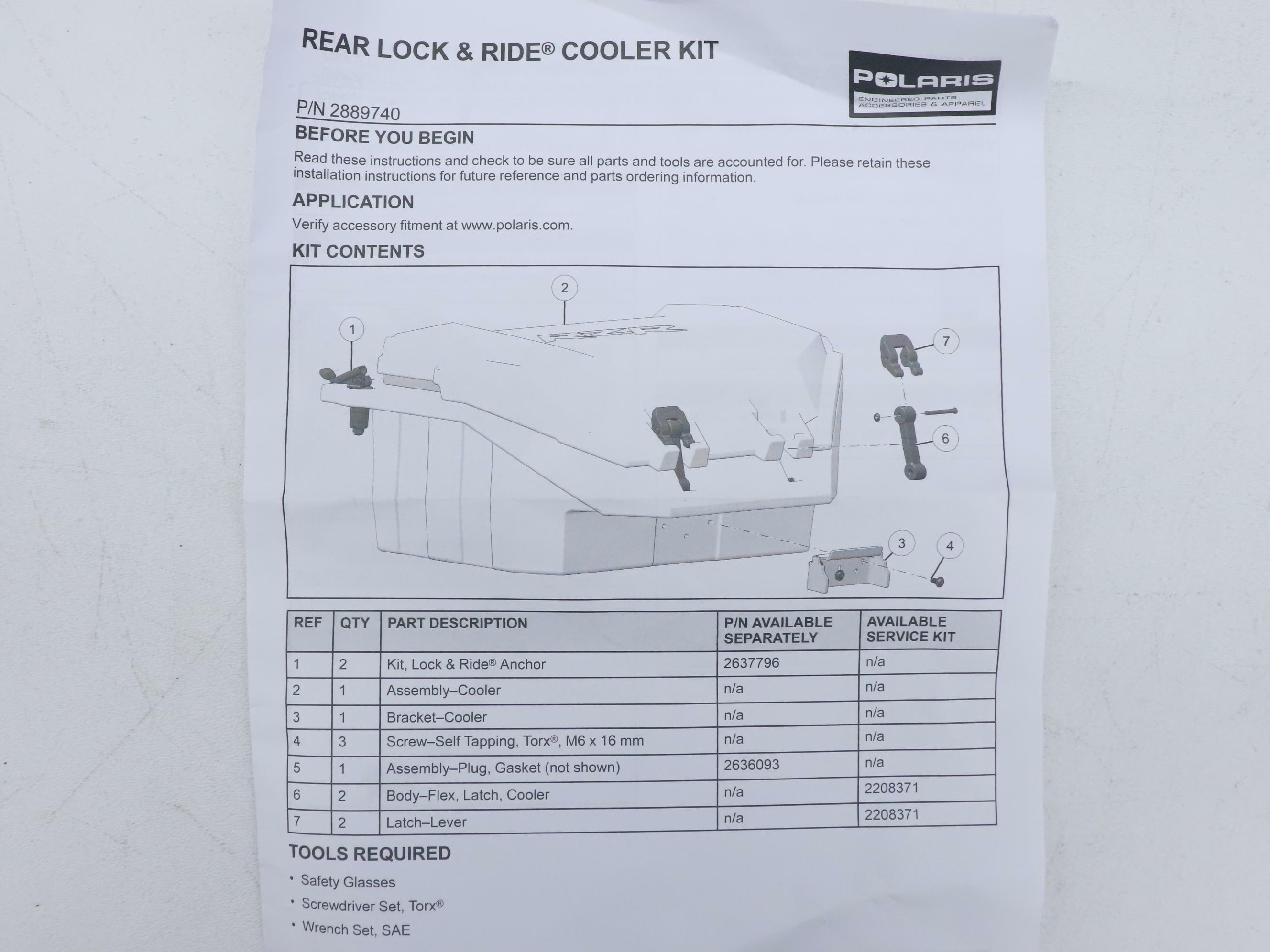 OEM Polaris 23QT Rear Cooler Ice Chest 288940 RZR Pro R XP OPEN BOX