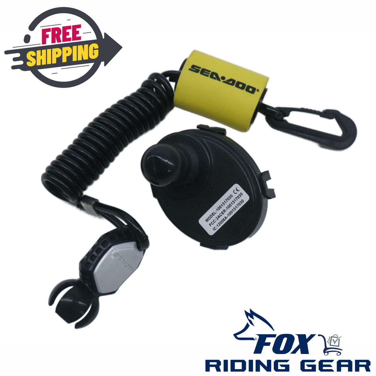 OEM Sea-Doo RF DESS Yellow Key Floating Lanyard 295100945 Spark 14-21 - OPEN BOX