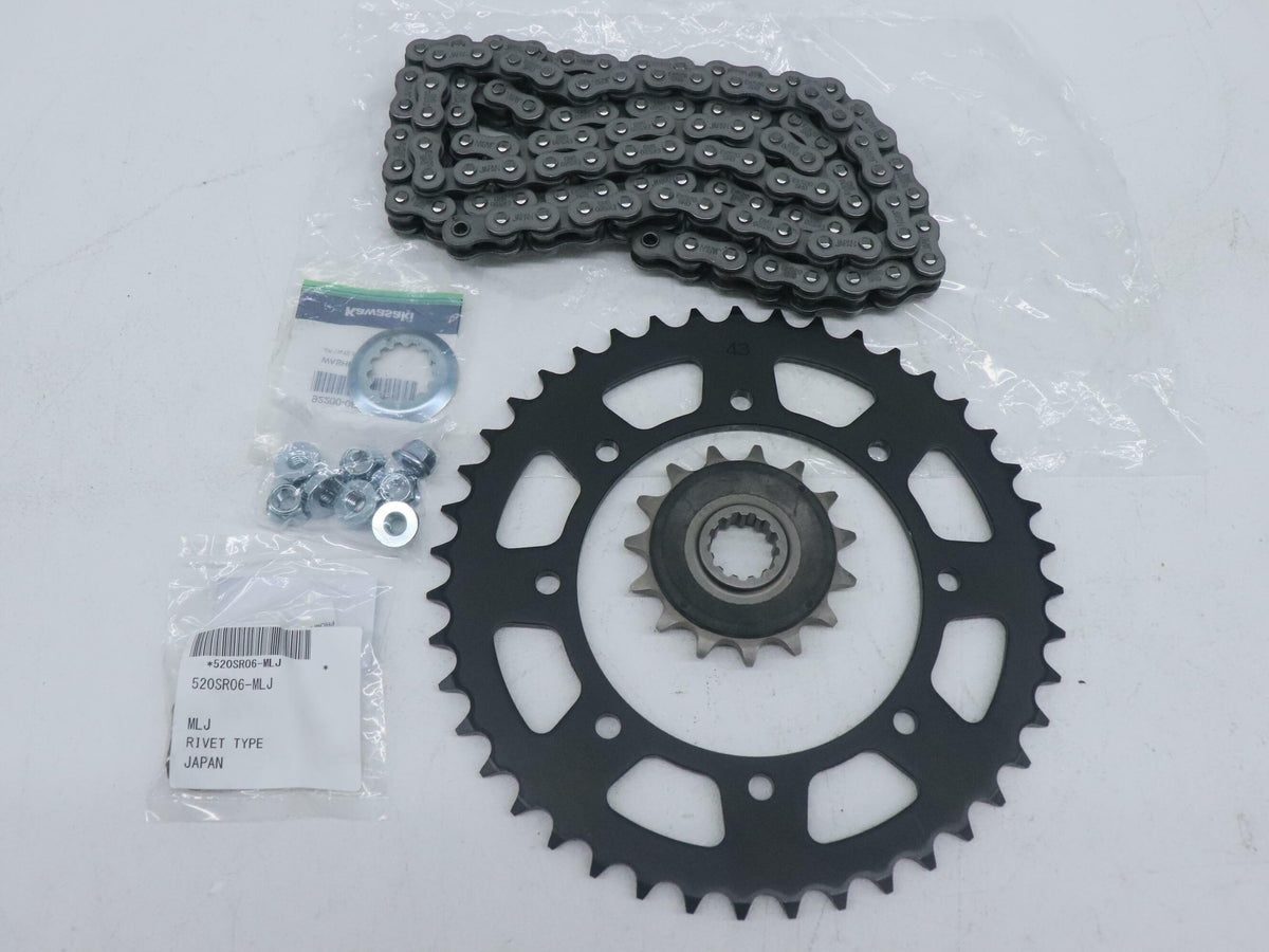 OEM Kawasaki Drive Chain Sprocket Kit 08-18 KLR650 - 99996-5008 - OPEN BOX