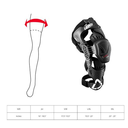 OEM Leatt Pro Carbon C Frame Knee Brace | Left & Right | Size: Large - XL |